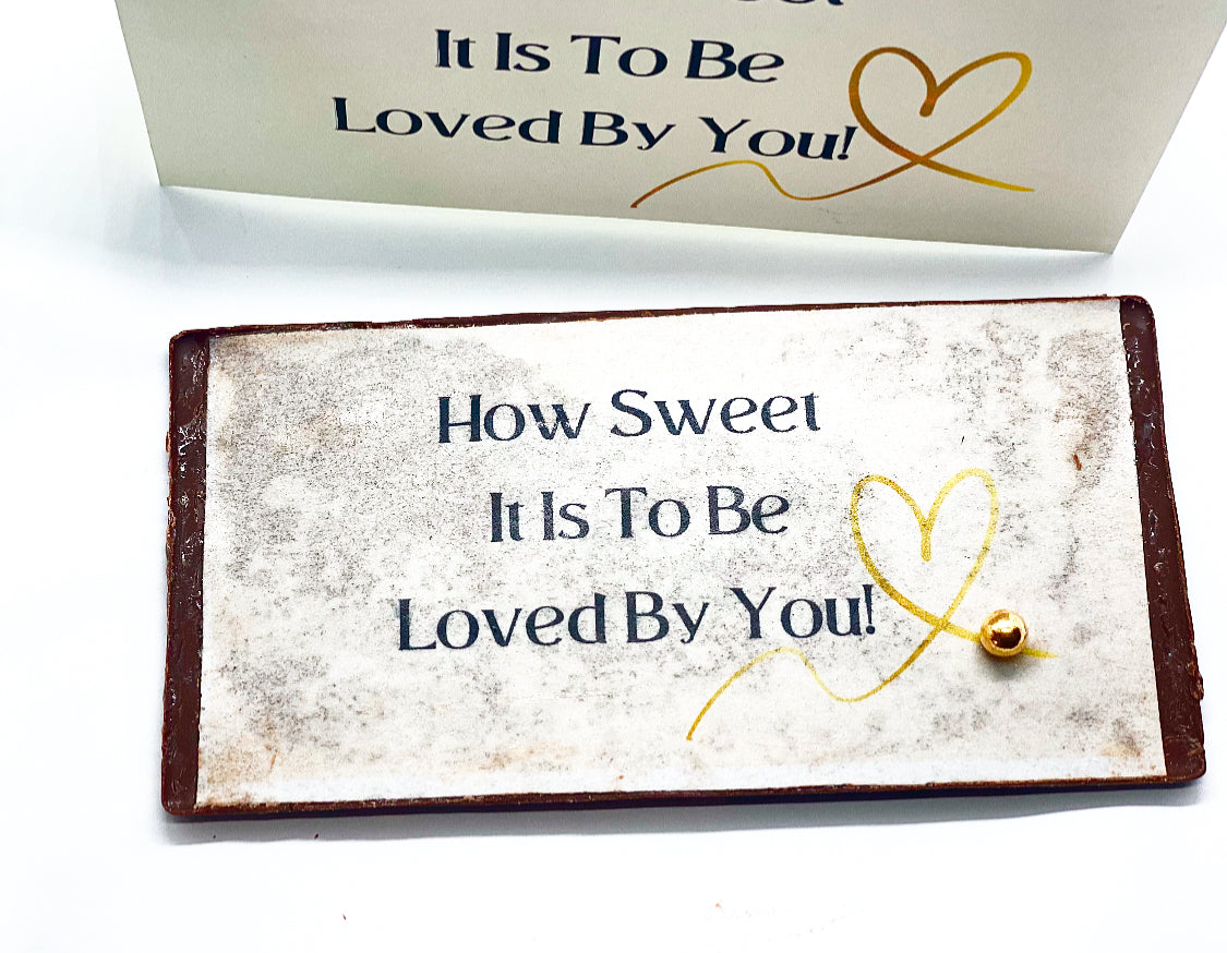 Edible Chocolate Greeting Card with Keepsake Message Card- HOW SWEET IT IS